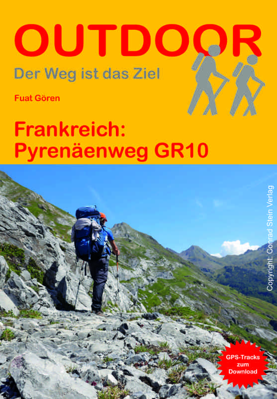 Bookcover of German hiking guidebook Frankreich Pyrenäenweg GR10