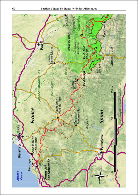 section overview map of Pyrenees Atlantiques