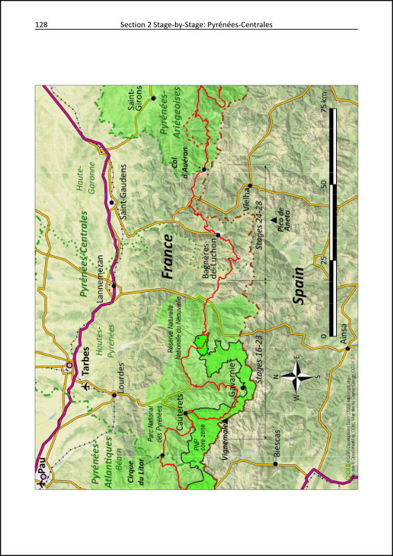 section overview map of Pyrenees Centrales