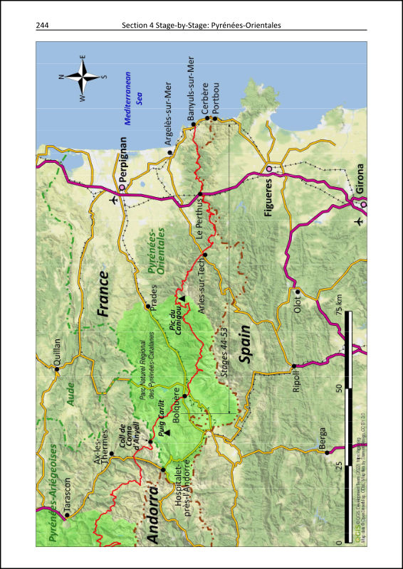 section overview map of Pyrenees Orientales