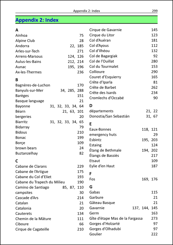 sample from appendix Index